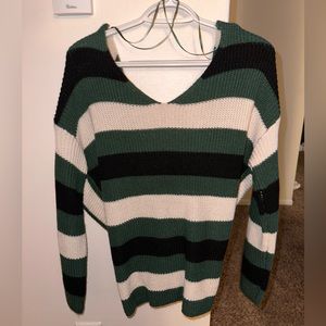 Fashion Nova Long Sleeve Striped Sweater Size M/L